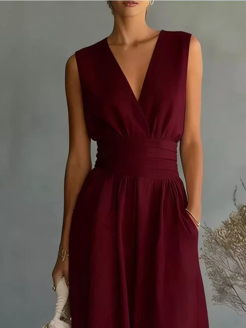Full Size Sleeveless Wide-Leg Jumpsuit Plus Size, image 7