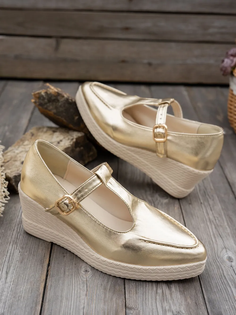 Point Toe Wedge Loafers, image 6