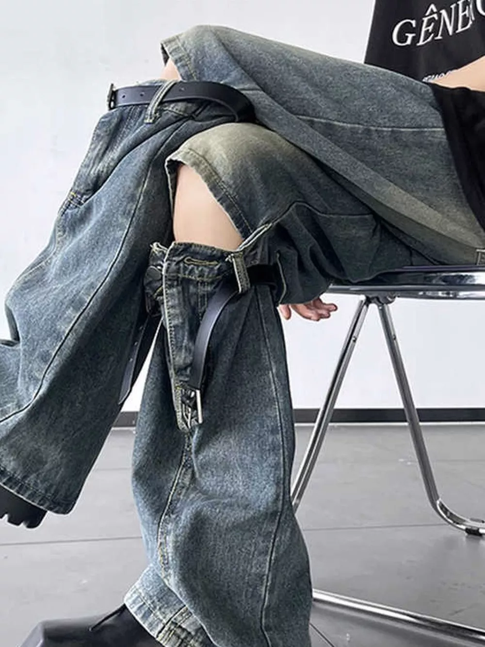 Men's Full Size Ripped Wide Leg Jeans Plus Size, image 3