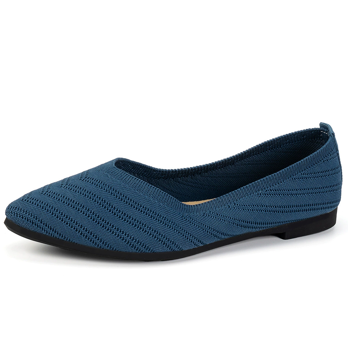 Mesh Point Toe Solid Color Slip-Ons, image 3