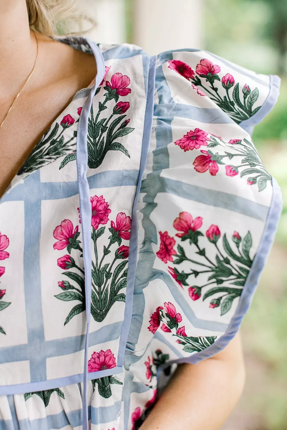 Floral Print Ruffle Sleeve Blouse, image 5