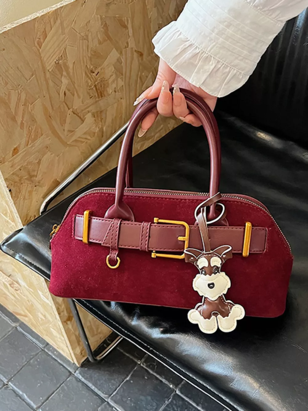 Buckle Decor Crossbody Bag