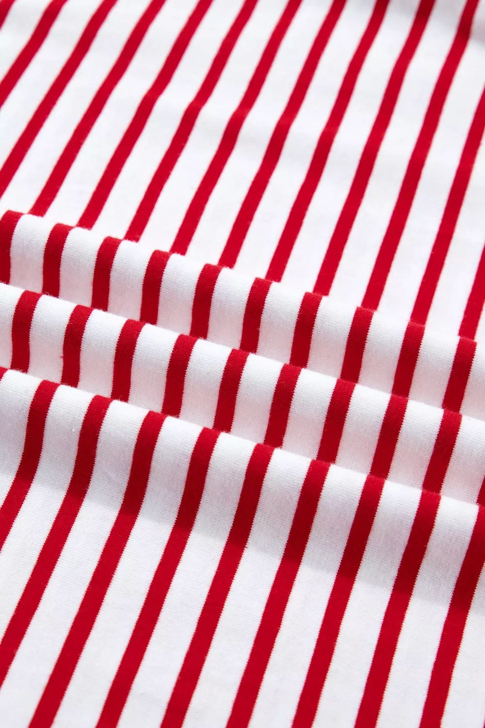 Stripe Contrast Trim Round Neck Short Puff Sleeve T Shirt, image 11