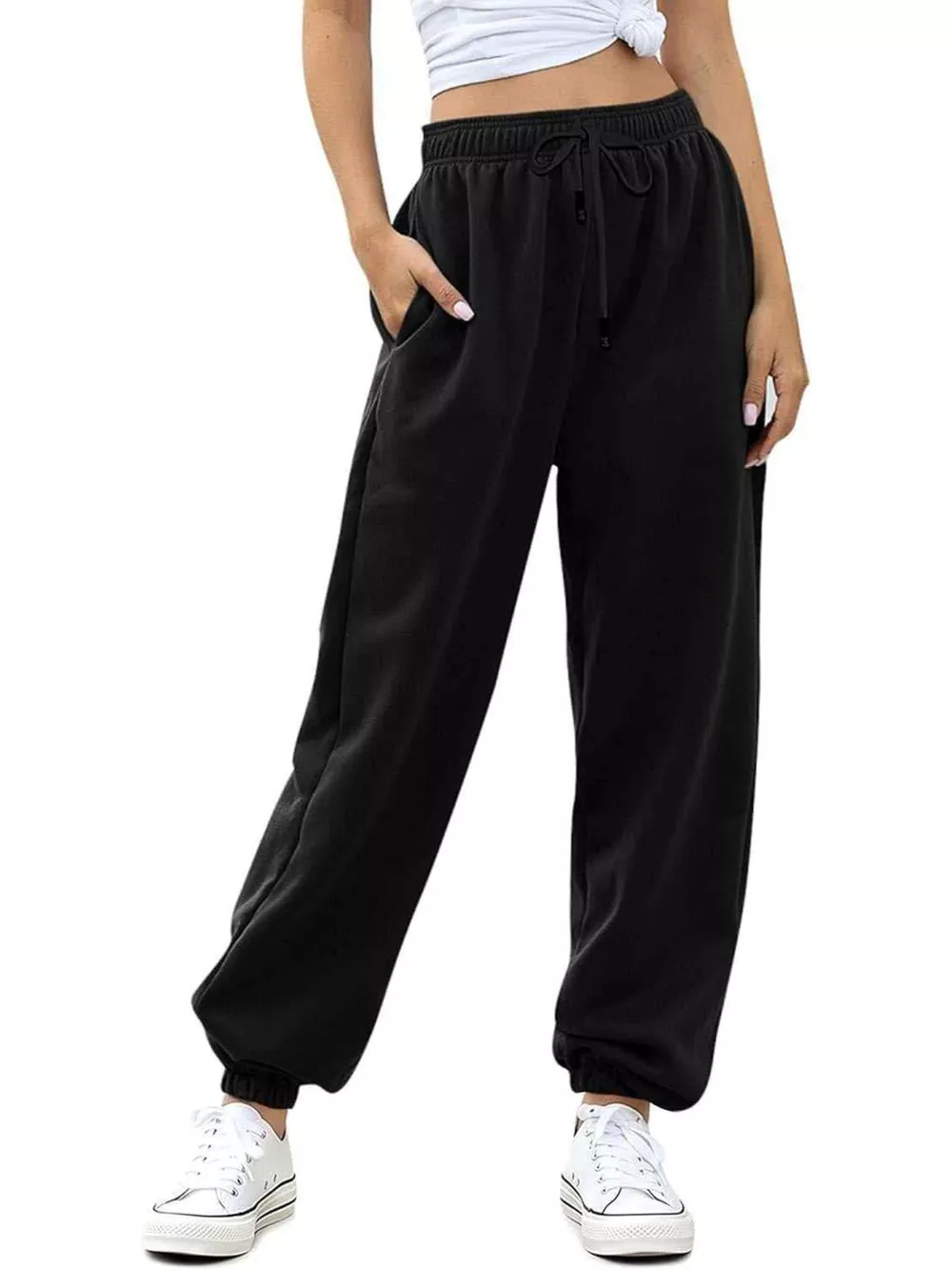 Loose Fit Drawstring Joggers, image 9