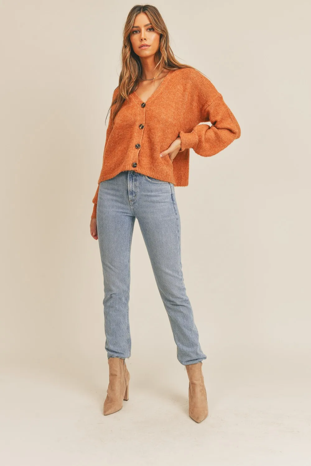 Long Sleeve Button Down Sweater Cardigan, image 5