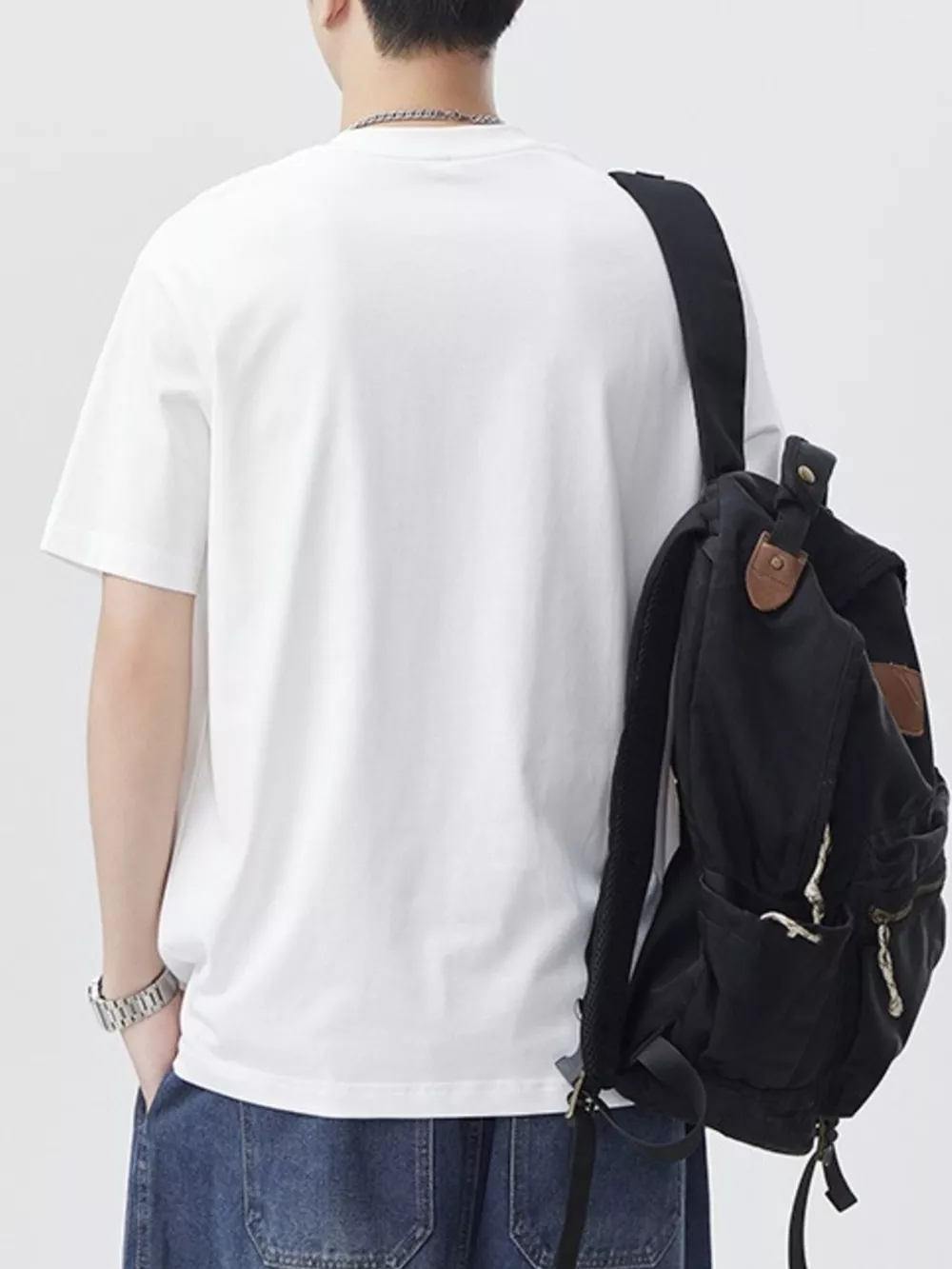 Men's Plus Size Graphic Round Neck Short Sleeve T-Shirt, image 5