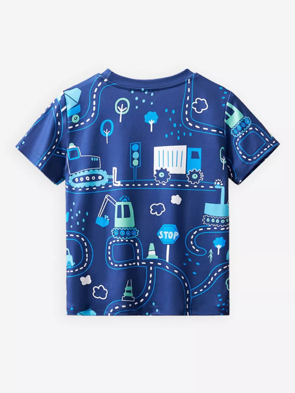 Children's Fun Road Construction Print Short Sleeve Tee, image 5