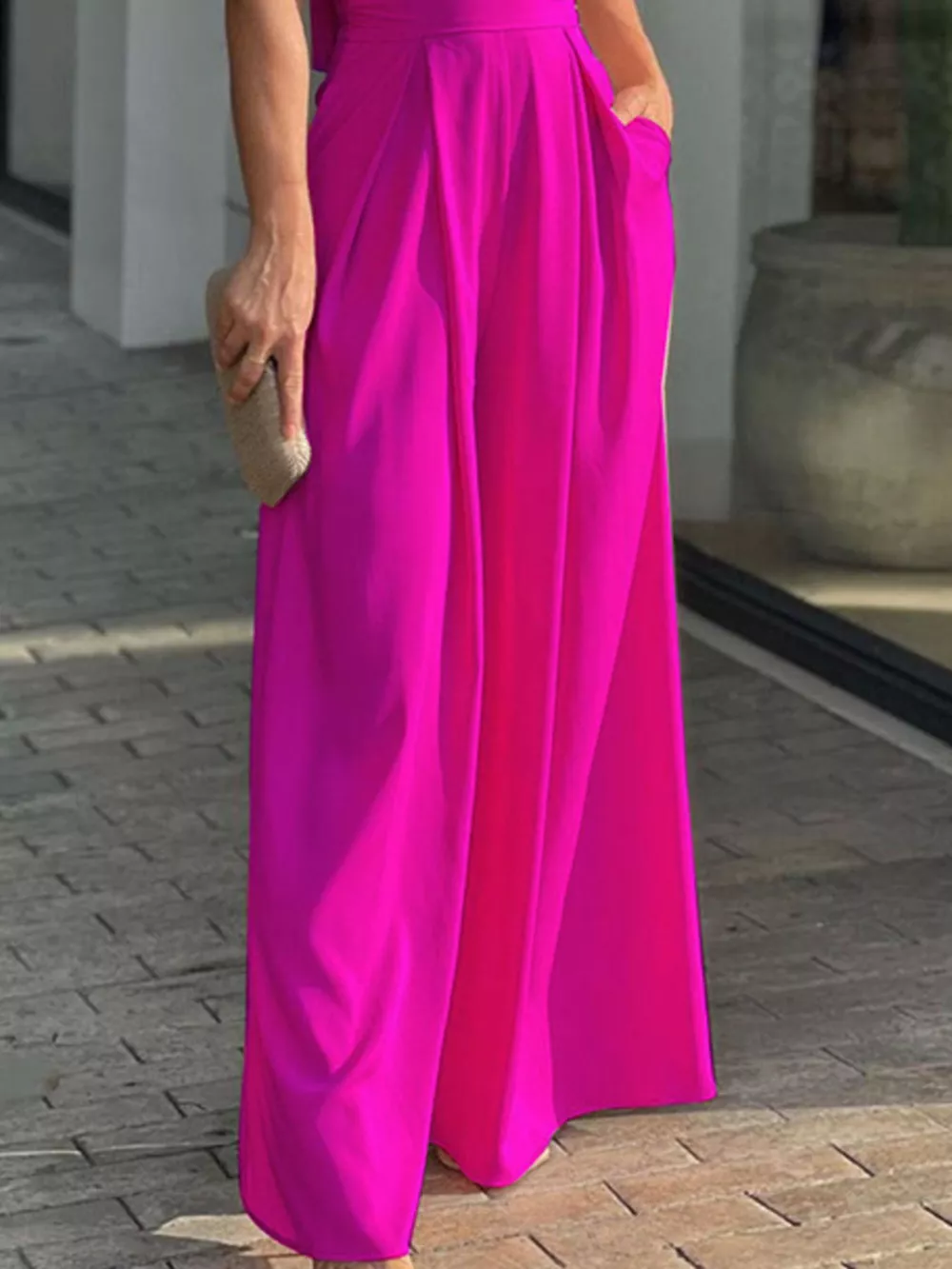 Puff Sleeve Wide Leg Jumpsuit, image 15