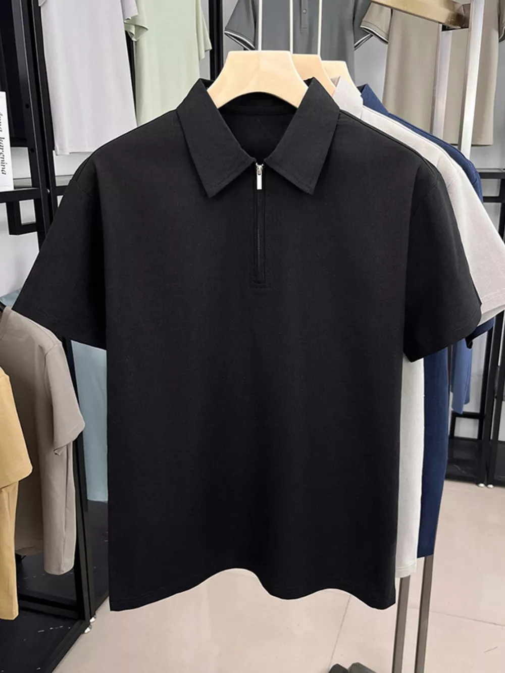 Men's Plus Size Button Detail Short Sleeve Polo