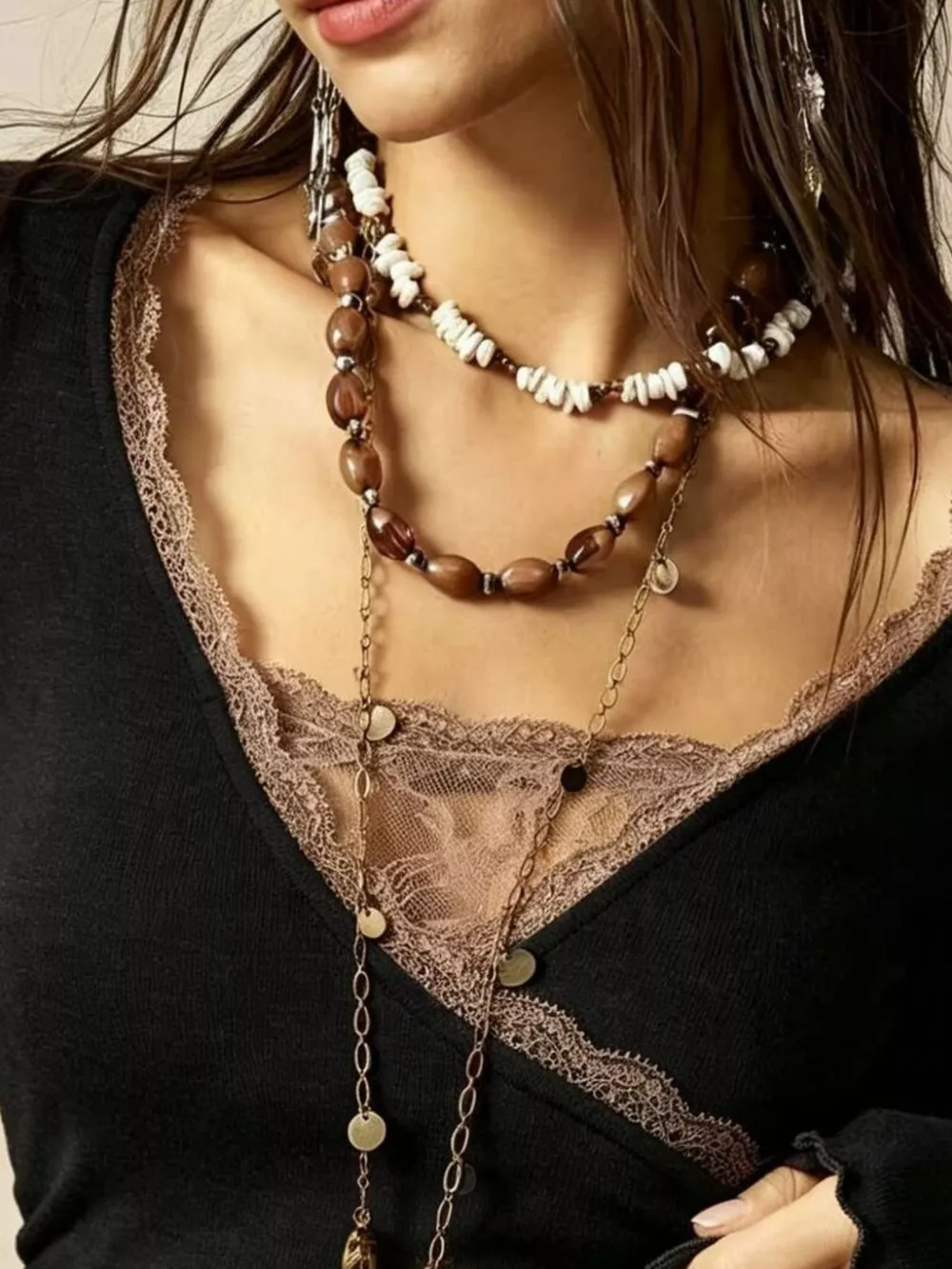 Lace Detail Long Sleeve T-Shirt, image 2