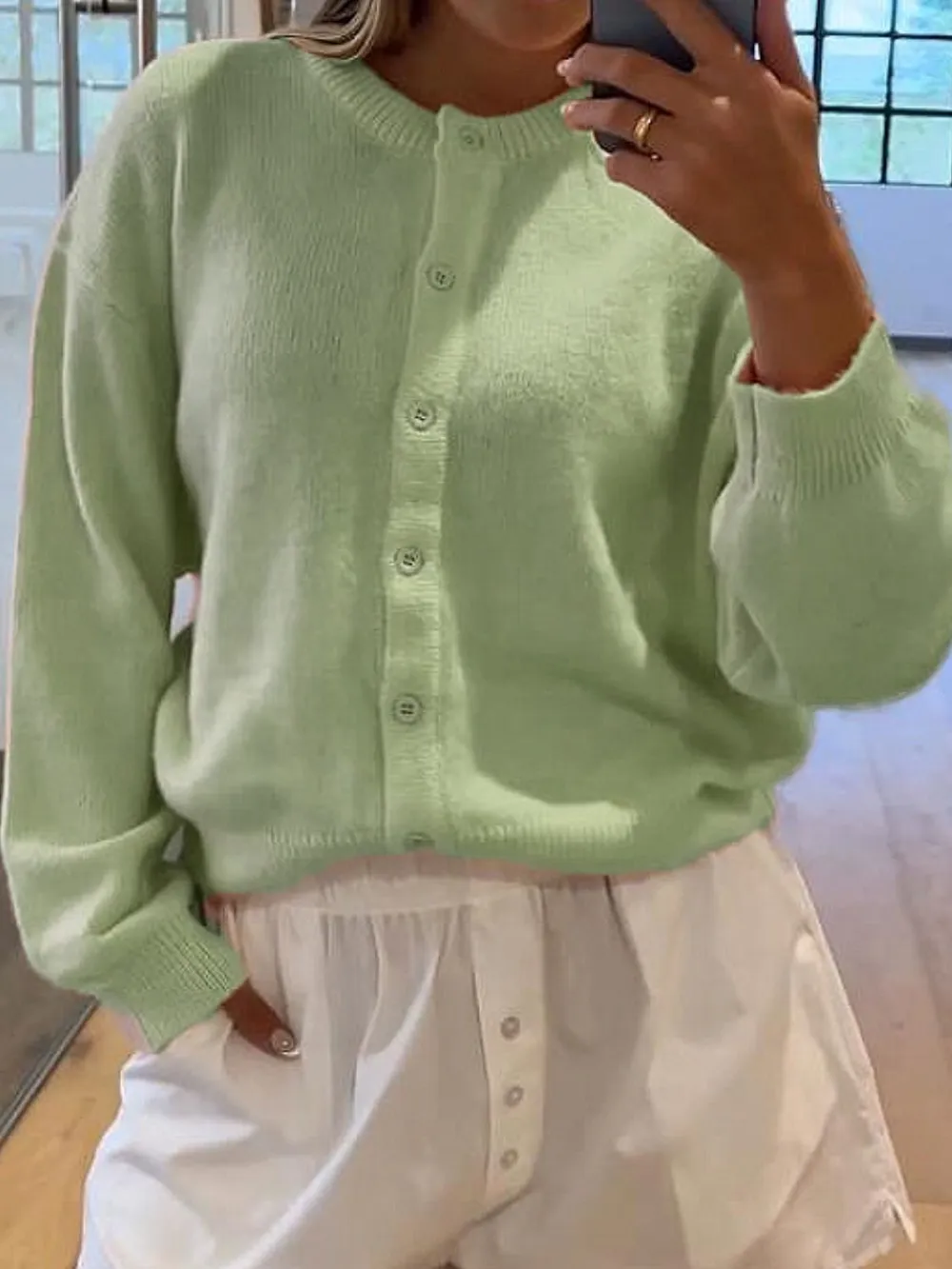 Button Down Long Sleeve Cardigan, image 7