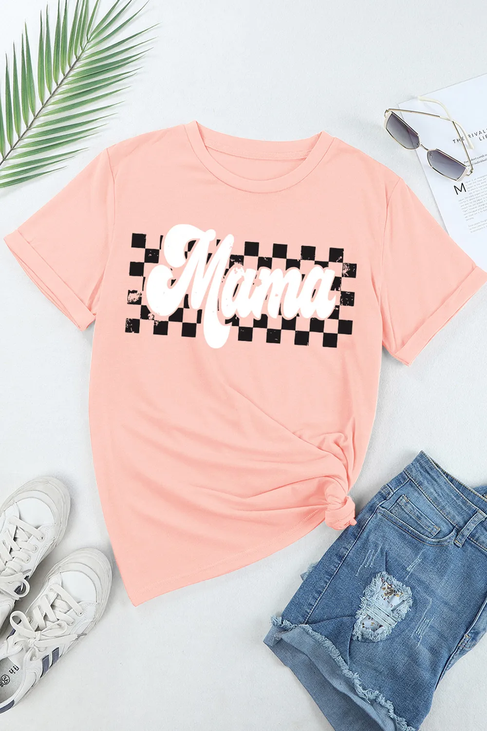MAMA Round Neck Short Sleeve T-Shirt, image 2