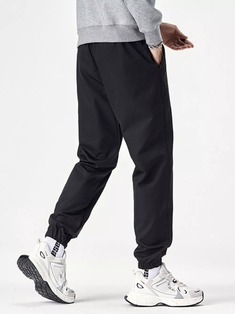 Men's Plus Size Drawstring Wide Leg Joggers, image 4