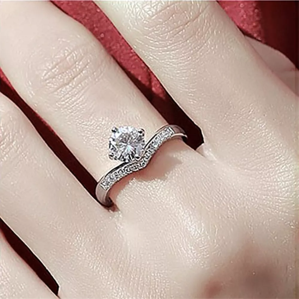2 Carat Moissanite 925 Sterling Silver Ring, image 3