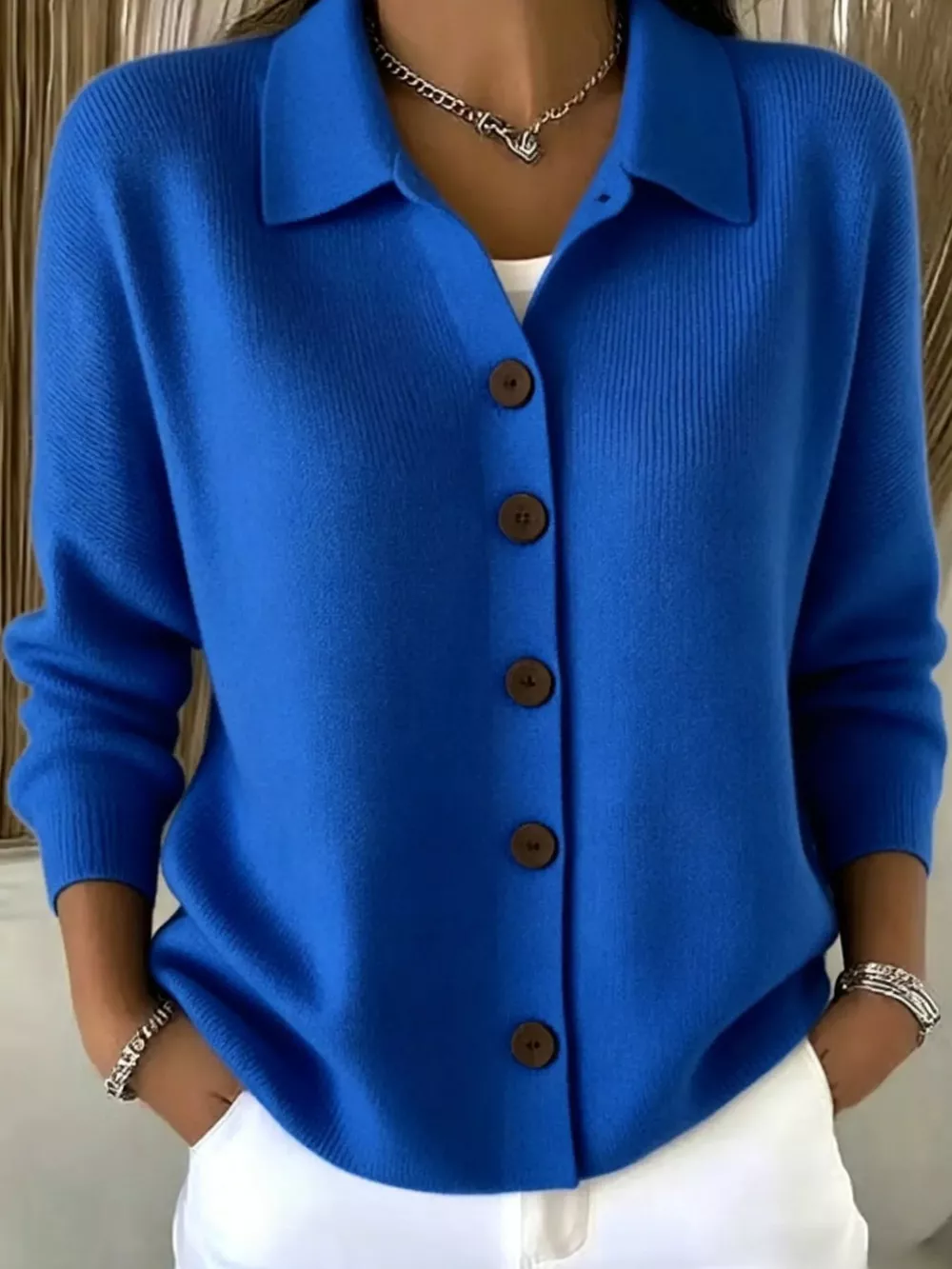 Button-Up Long Sleeve Cardigan, image 4