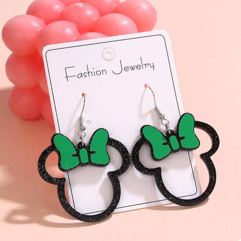 Mickey Mouse Bow Drop Earrings, image 6