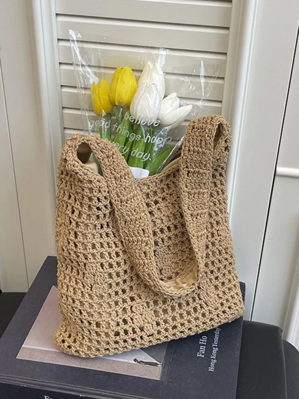 Knitted Crochet Shoulder Bag, image 2