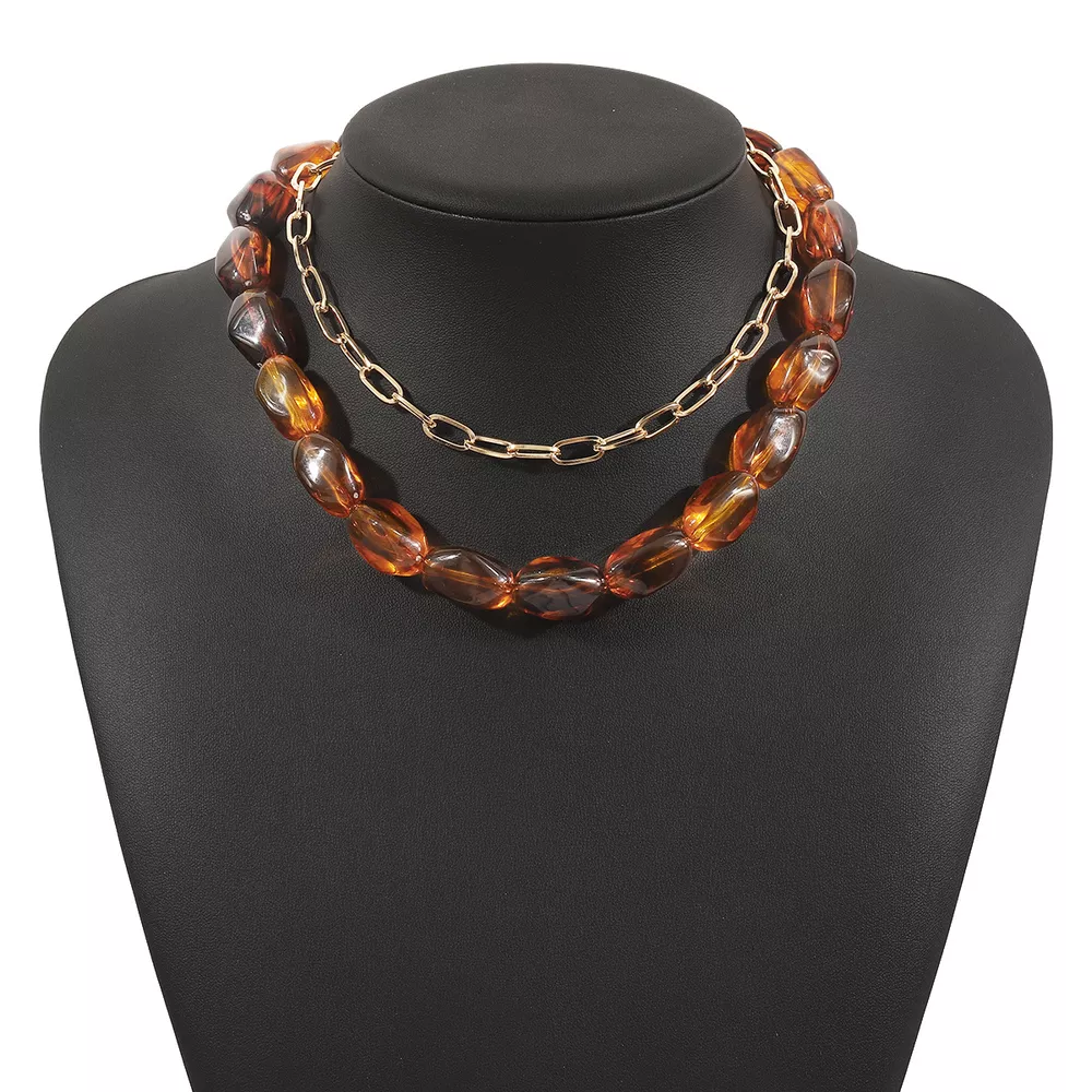 2 Piece Colorful Beaded Chain Necklace, image 15
