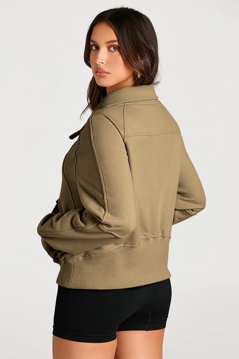 Half Zip Long Sleeve Sweatshirt, image 15