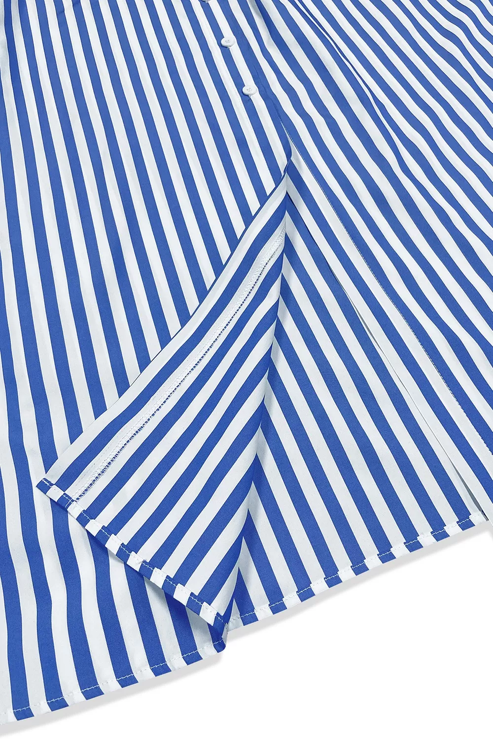 Striped Long Sleeve Maxi Shirt Dress, image 5