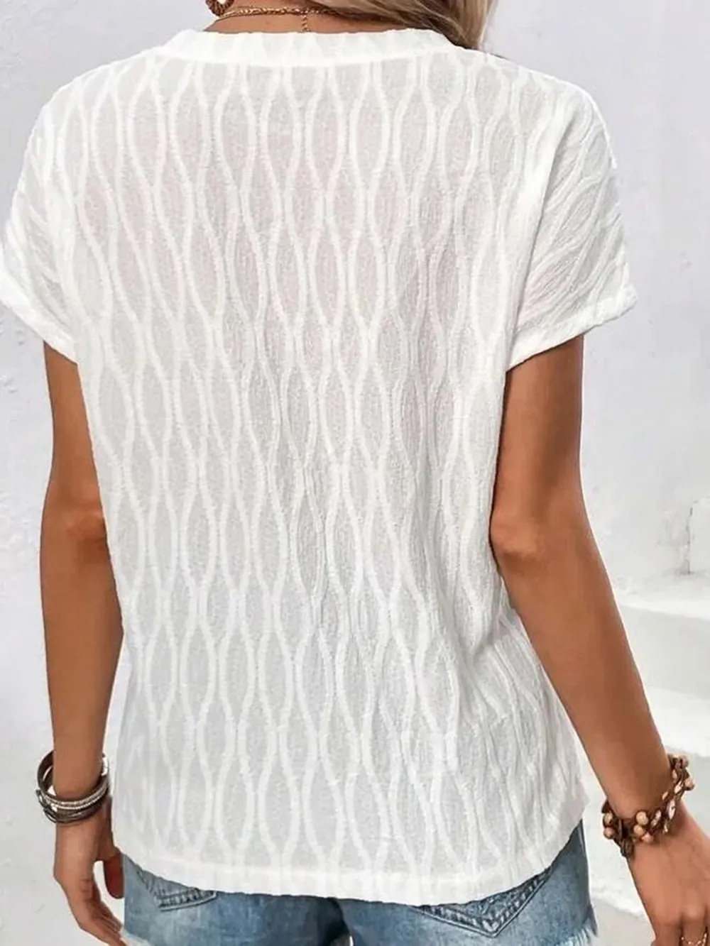 Full Size Round Neck Short Sleeve T-Shirt, image 3