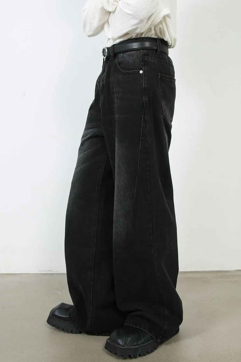Men's Wide Leg Jeans, image 2