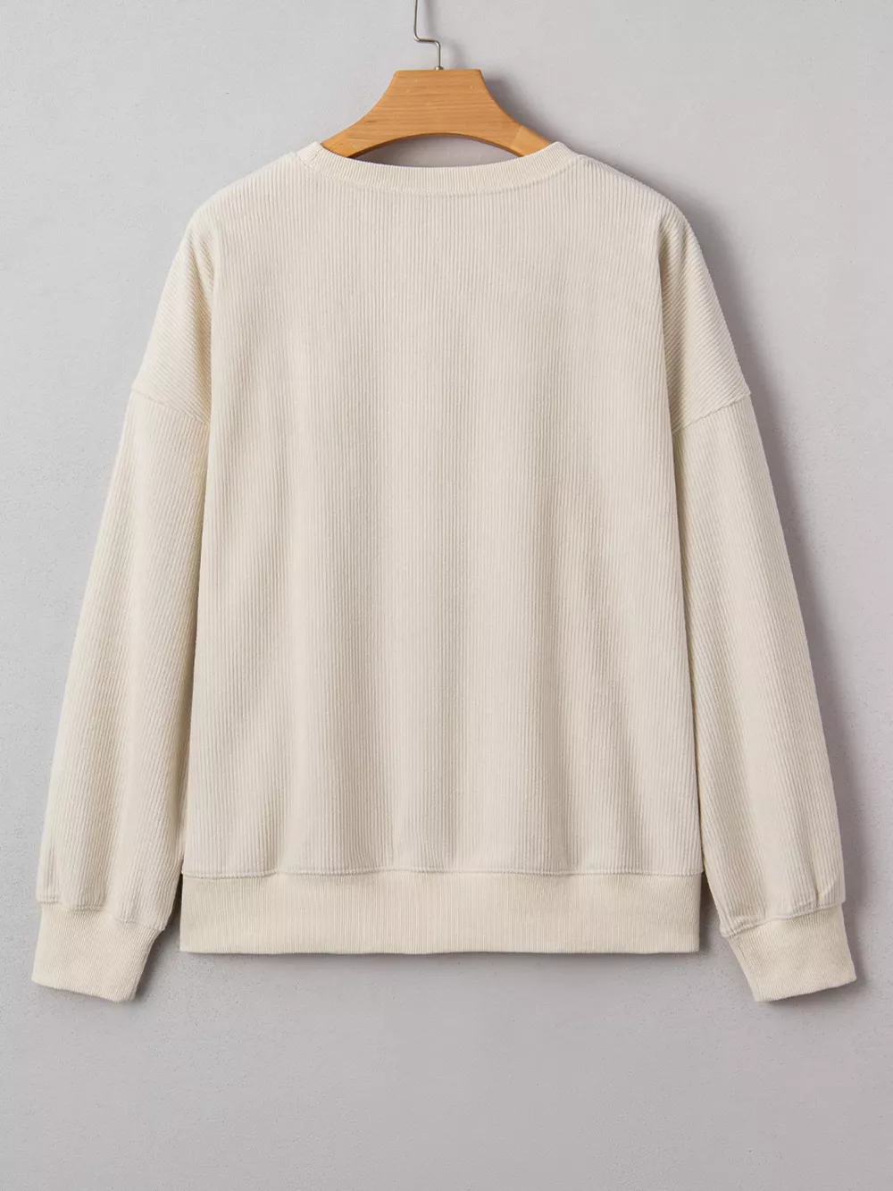 Merry Little Thing Corded Letter Graphic Ribbed Sweatshirt, image 6