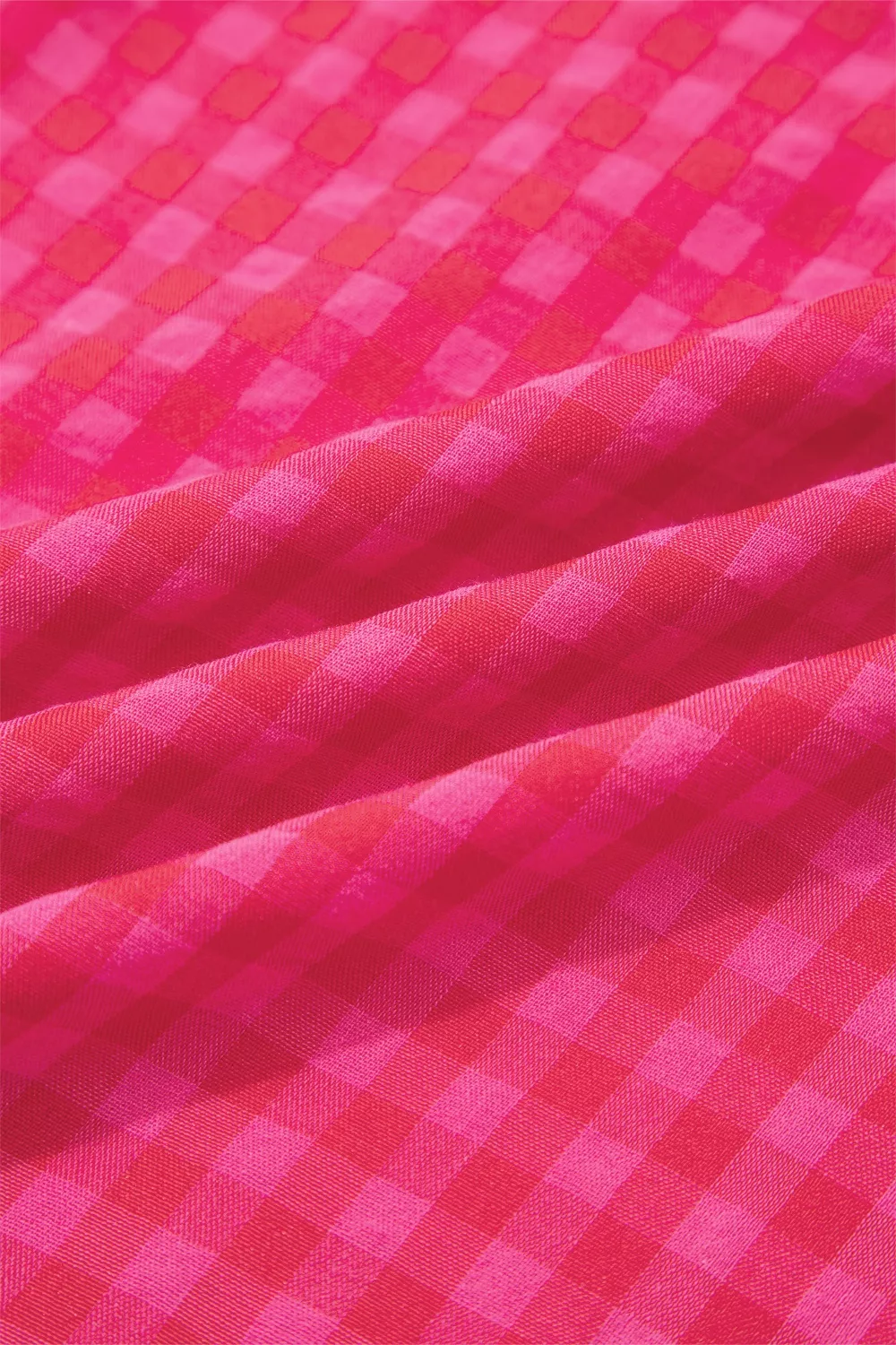 Plaid Square Neck Fit-and-flared Vacation Sundress, image 10