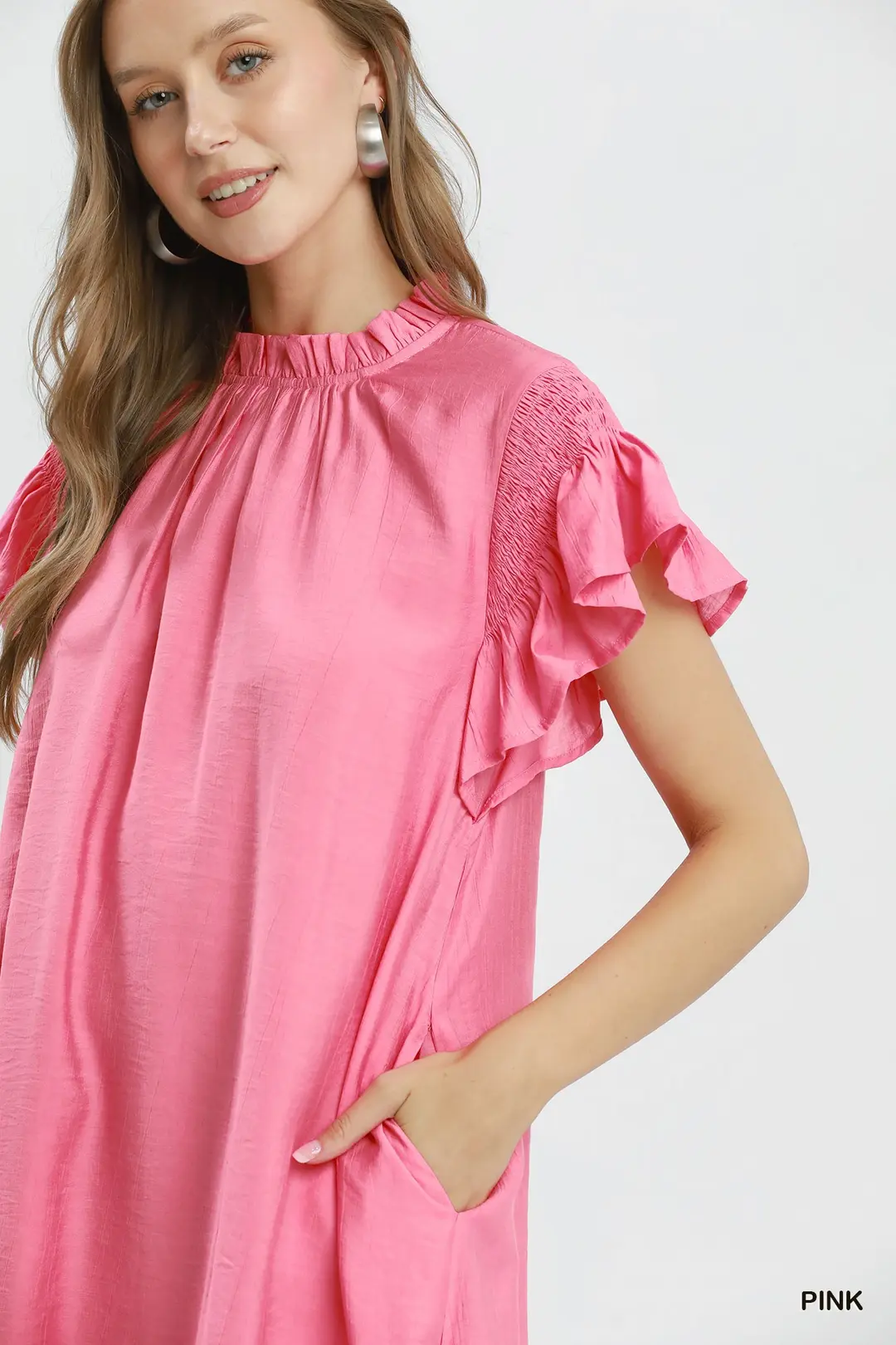 Ruffle Flutter Sleeve Dress, image 5