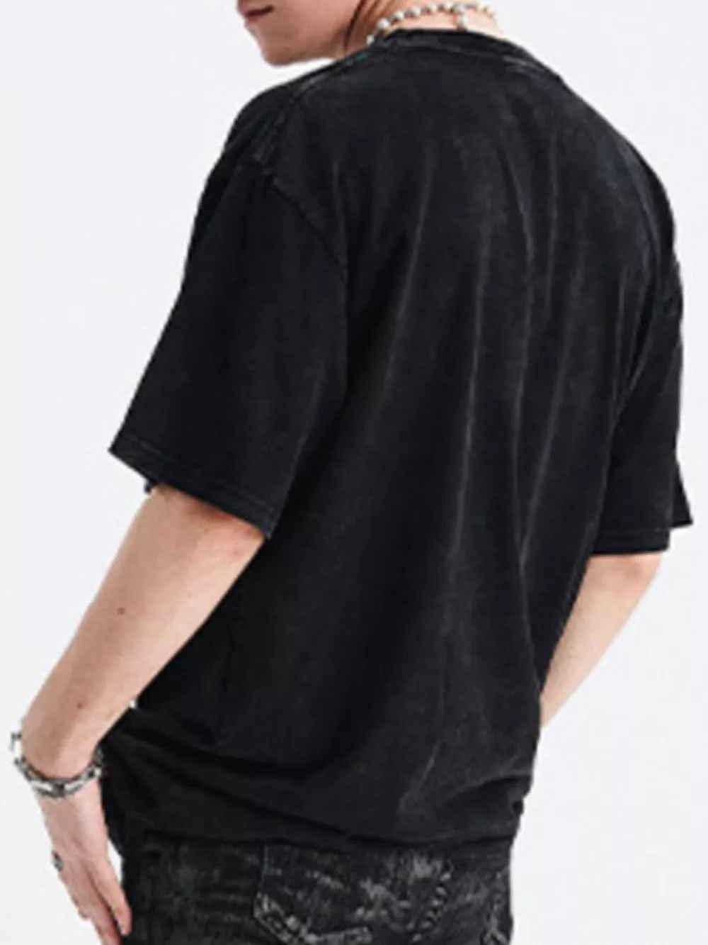 Men's Oversized Abstract Graphic T-Shirt, image 3