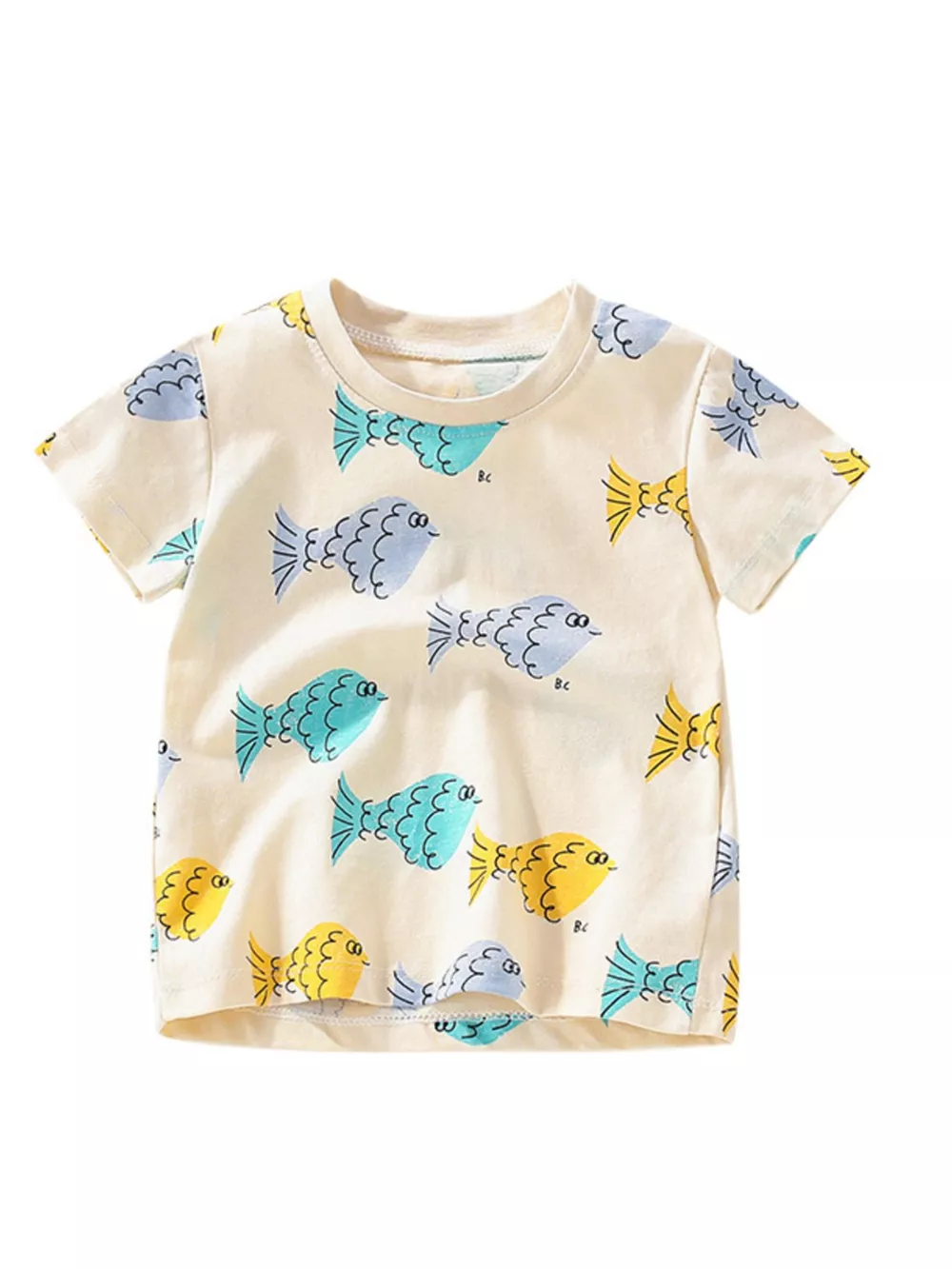 Children's Fish Print Round Neck T-Shirt, image 2