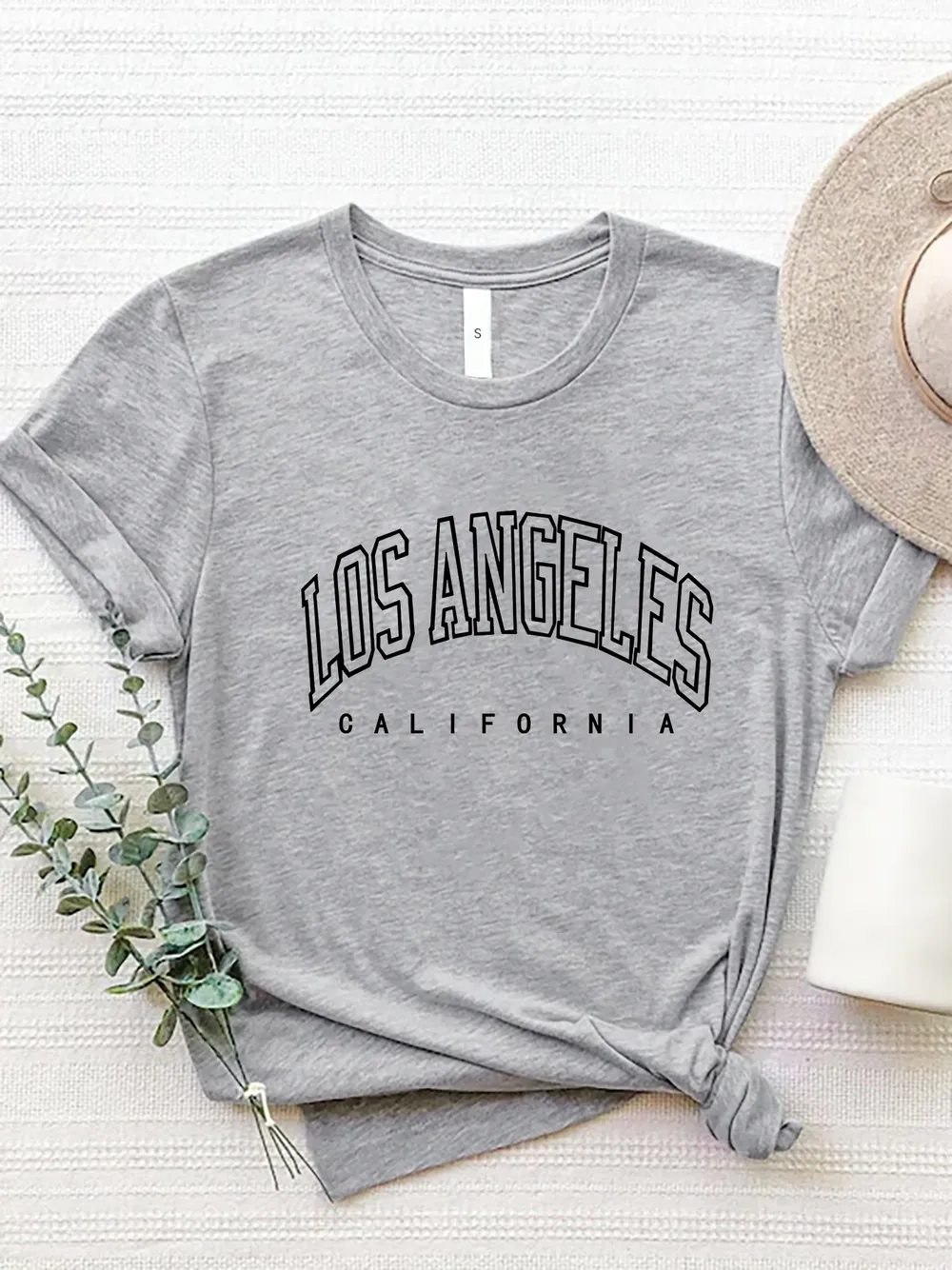 LOS ANGELES CALIFORNIA Round Neck T-Shirt, image 13