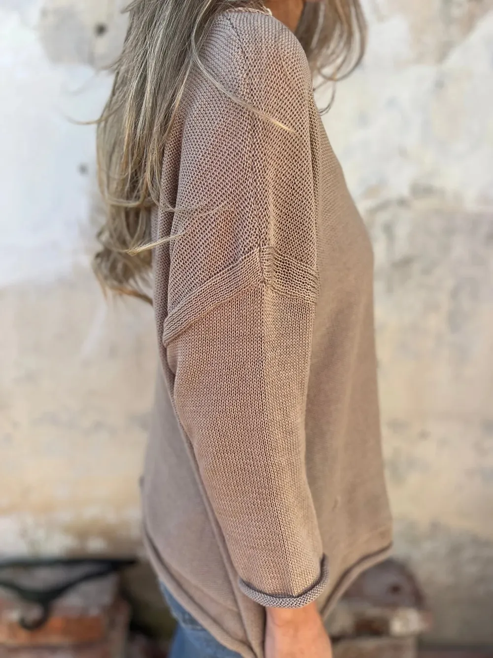 Full Size Casual V-Neck Knit Sweater Plus Size, image 4