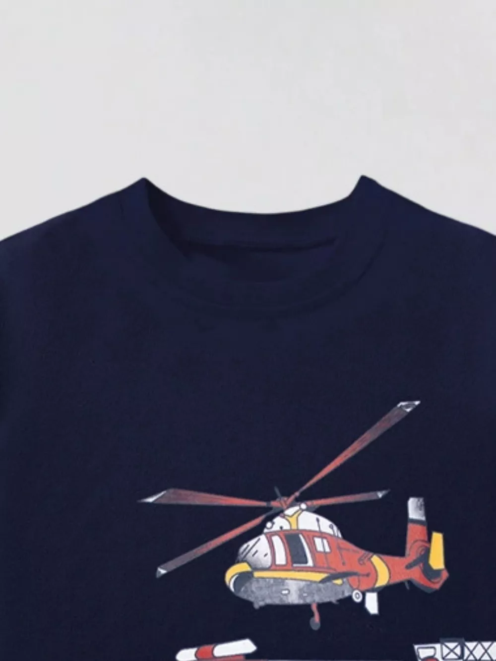 Children's Truck & Helicopter Graphic Casual T-Shirt, image 2