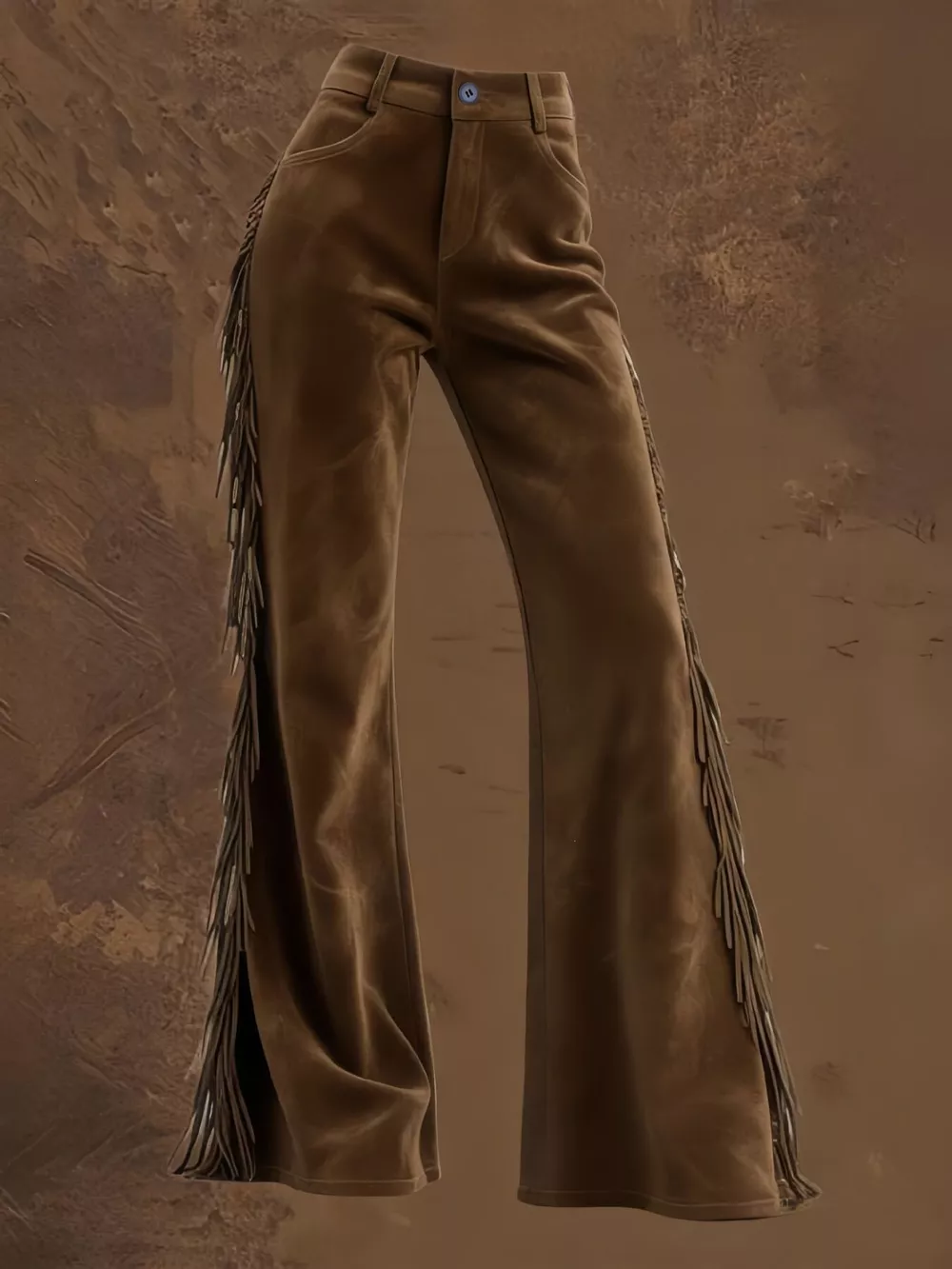 Fringed High Waist Pants, image 3