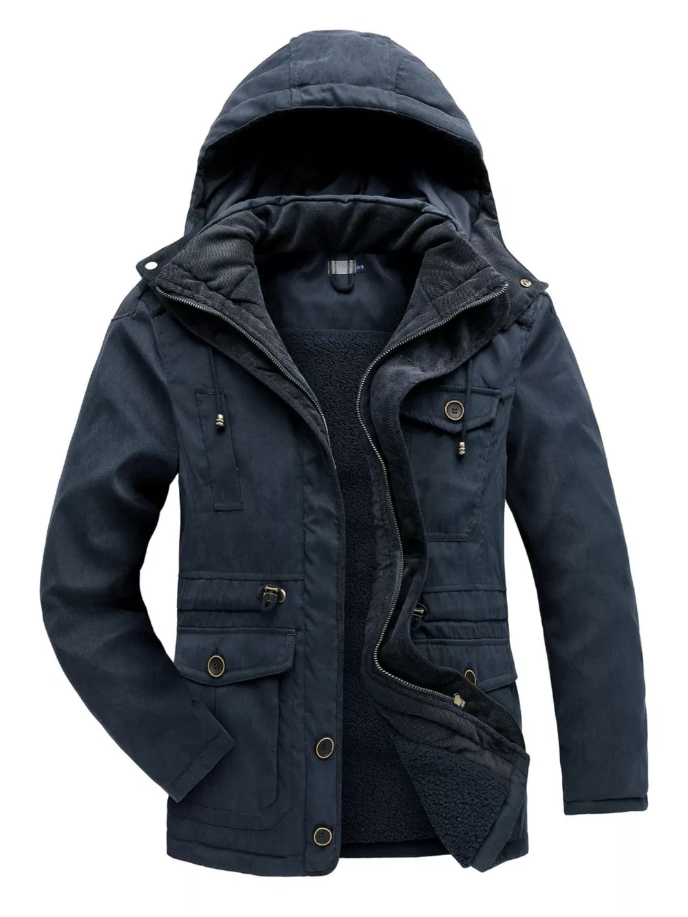 Men's Winter Hooded Zip Up Jacket, image 6