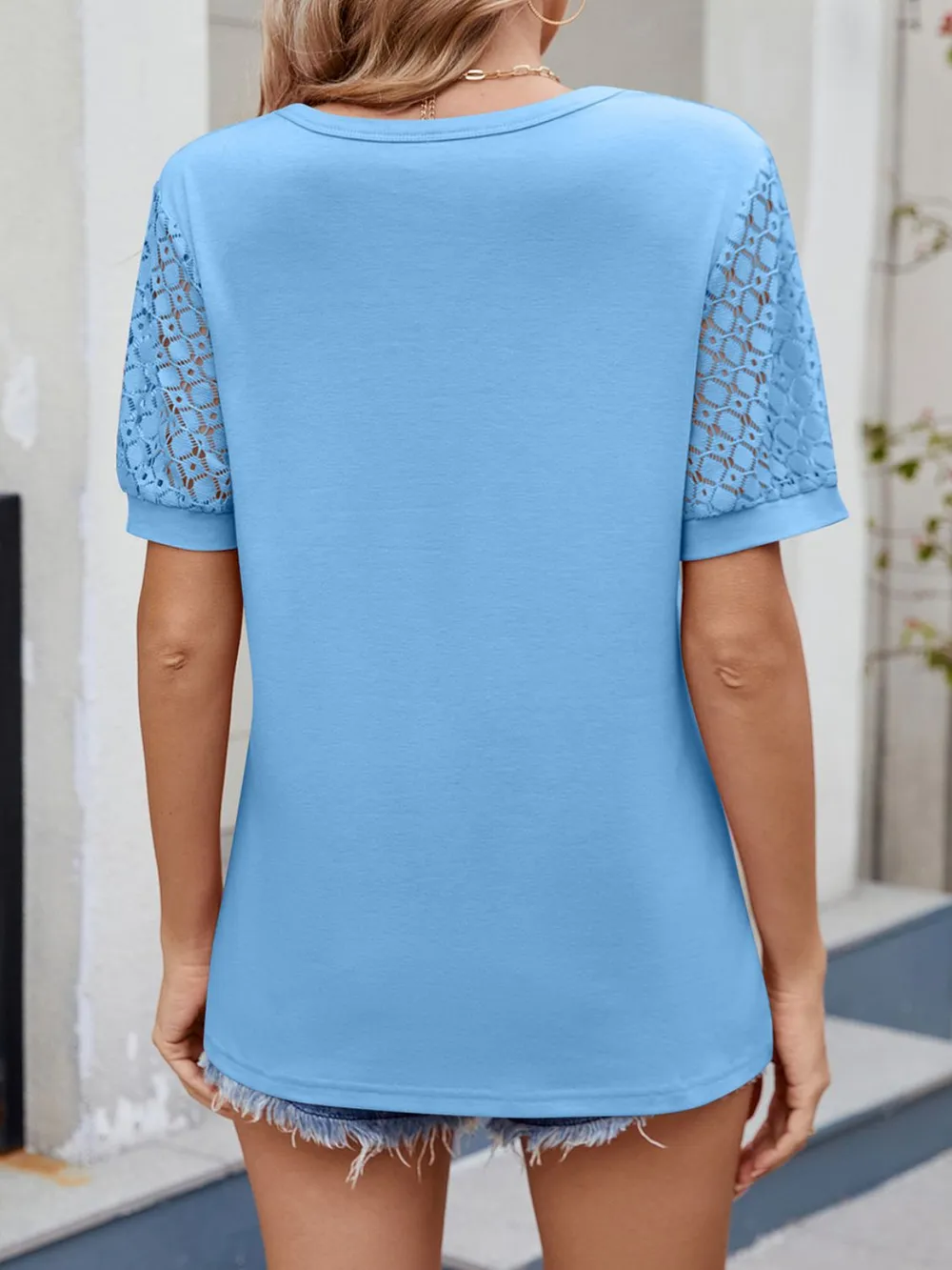 Lace Short Sleeve T-Shirt, image 25