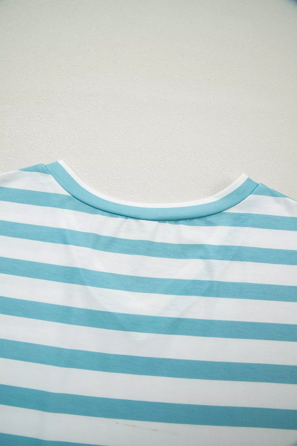 Stripe V Neck Patched Pocket Casual T Shirt, image 6