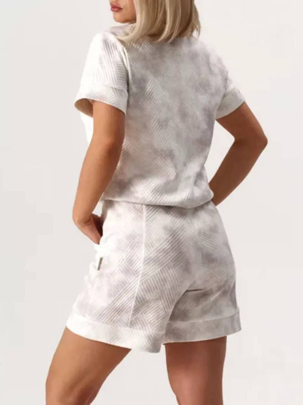 Half Zip Short Sleeve Top and Shorts Set, image 4