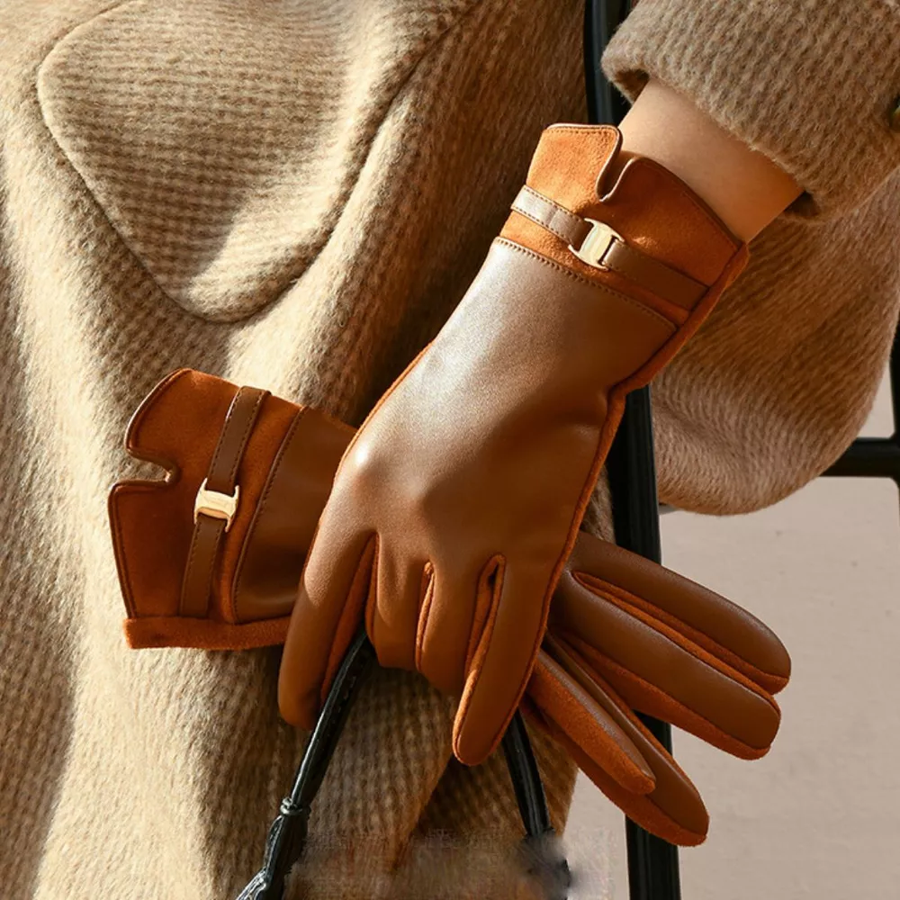 Buckle Detail Gloves, image 2