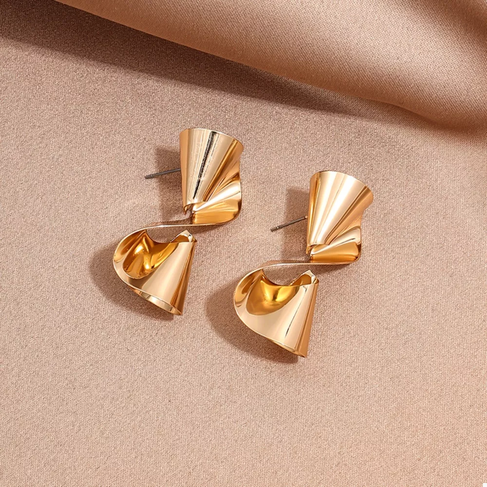 18K Gold-Plated Twist Earrings, image 4