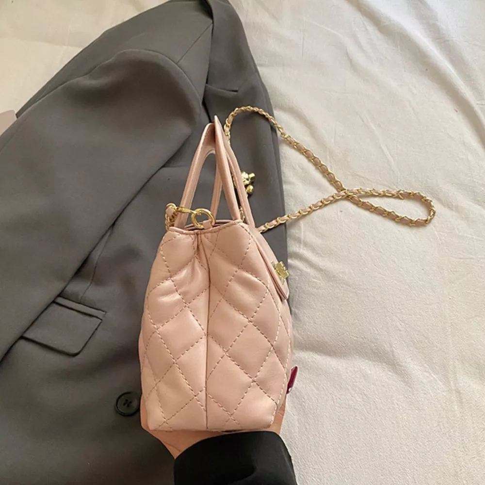 Quilted Chain Strap Crossbody Bag, image 6