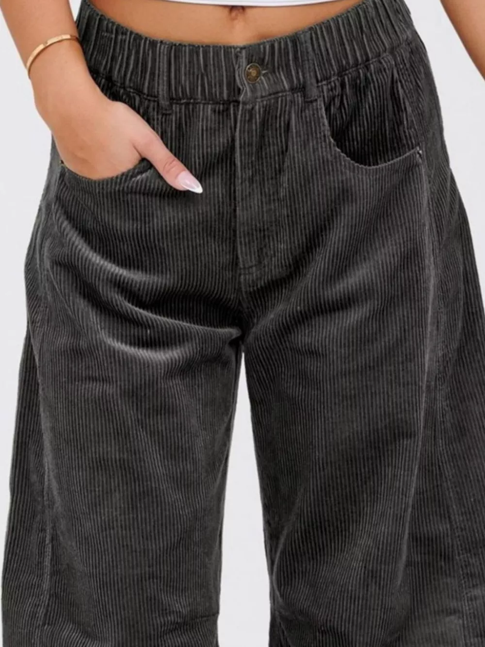 Corduroy Wide Leg Pants, image 7