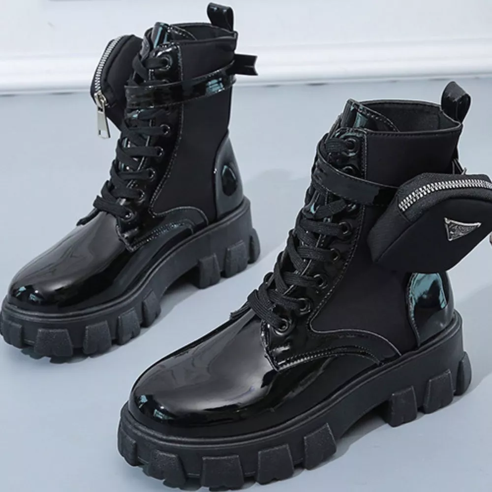 Lace Up Platform Ankle Boots, image 9