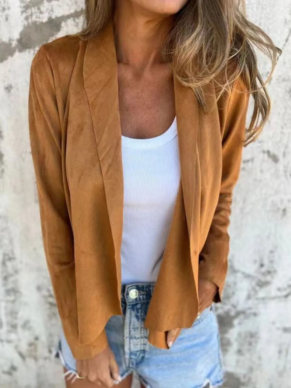 Full Size Open Front Casual Cardigan Plus Size, image 11