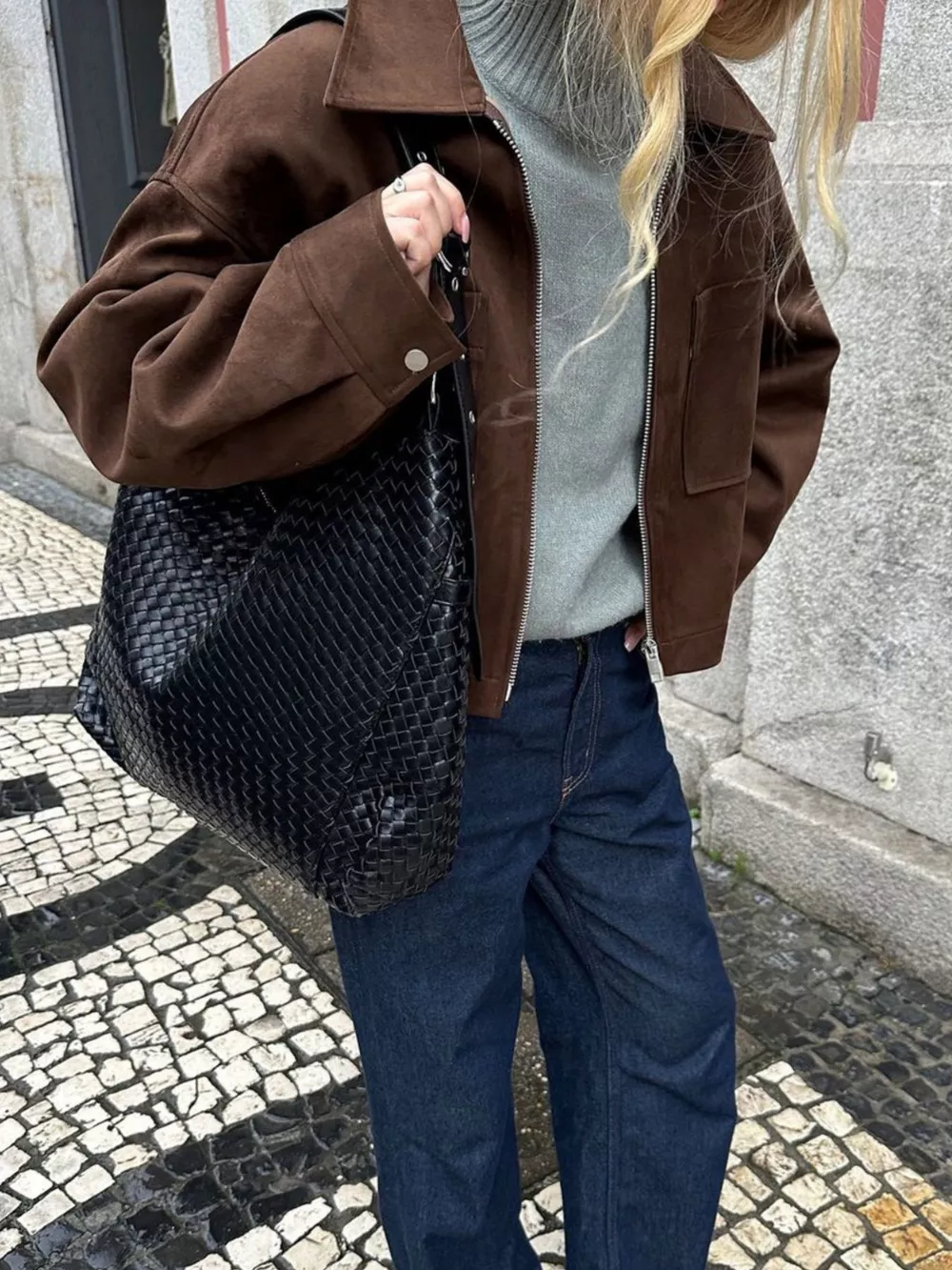 Suede Utility Jacket with Front Pockets, image 2
