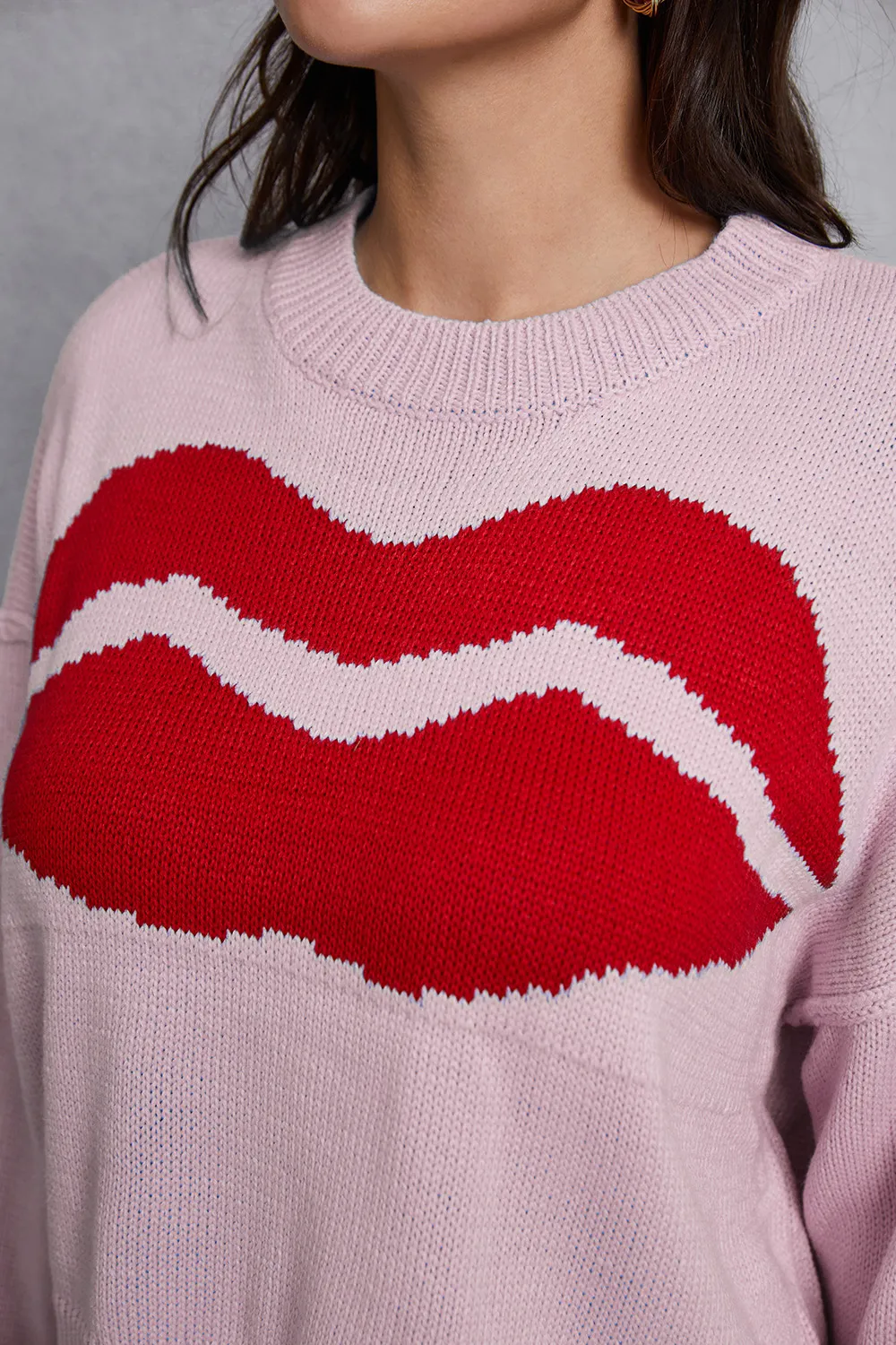 Lip Fringe Round Neck Sweater, image 22