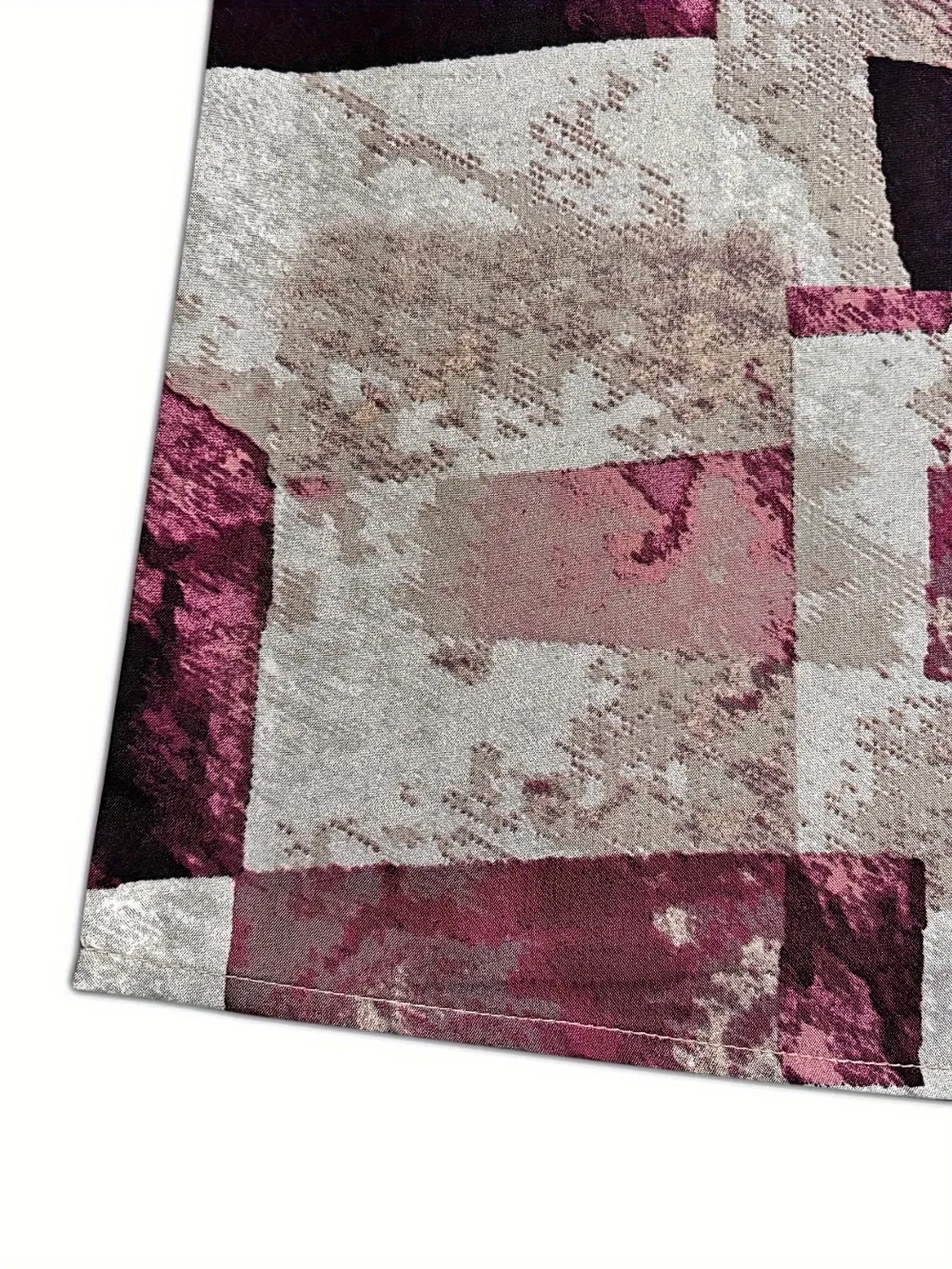 Printed Notched Short Sleeve Blouse, image 4