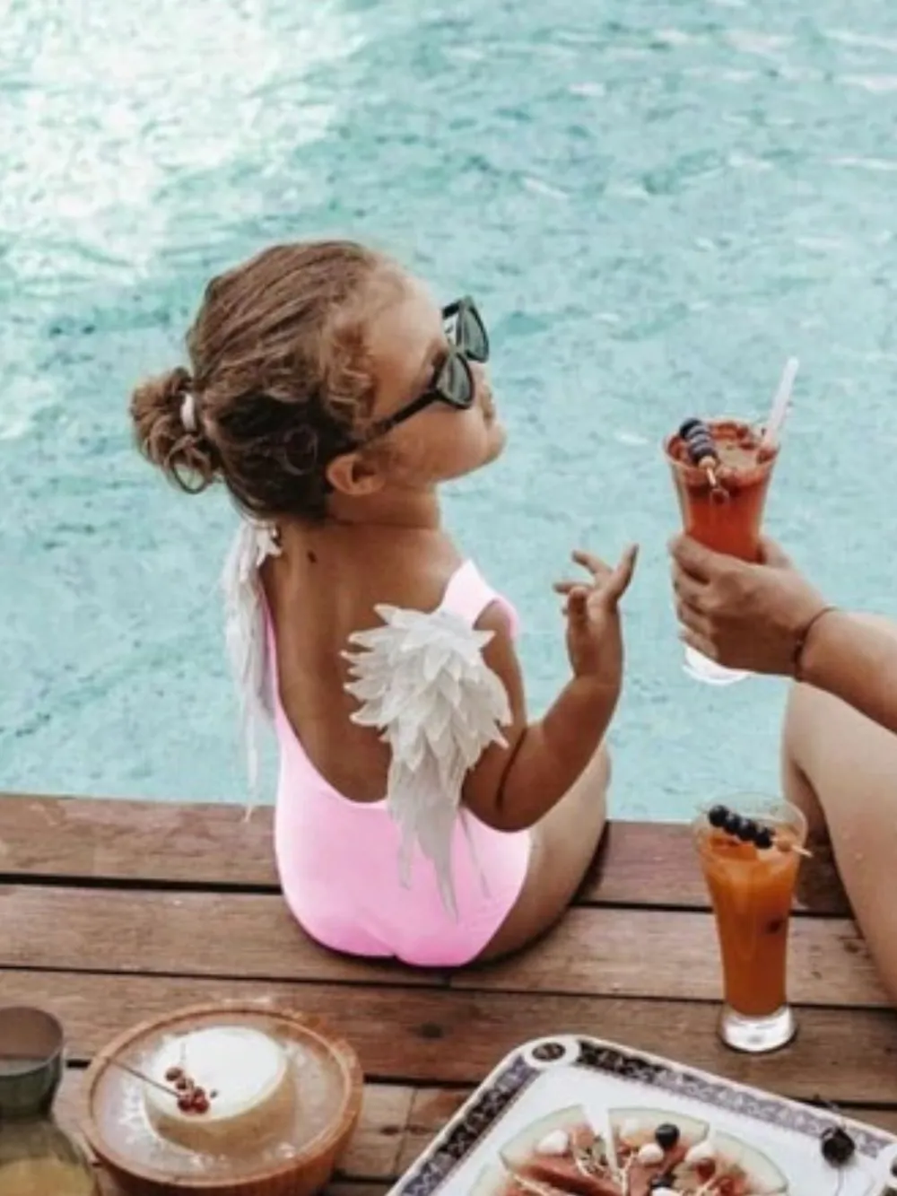 Backless Wide Strap Parent-Child Swimwear, image 15