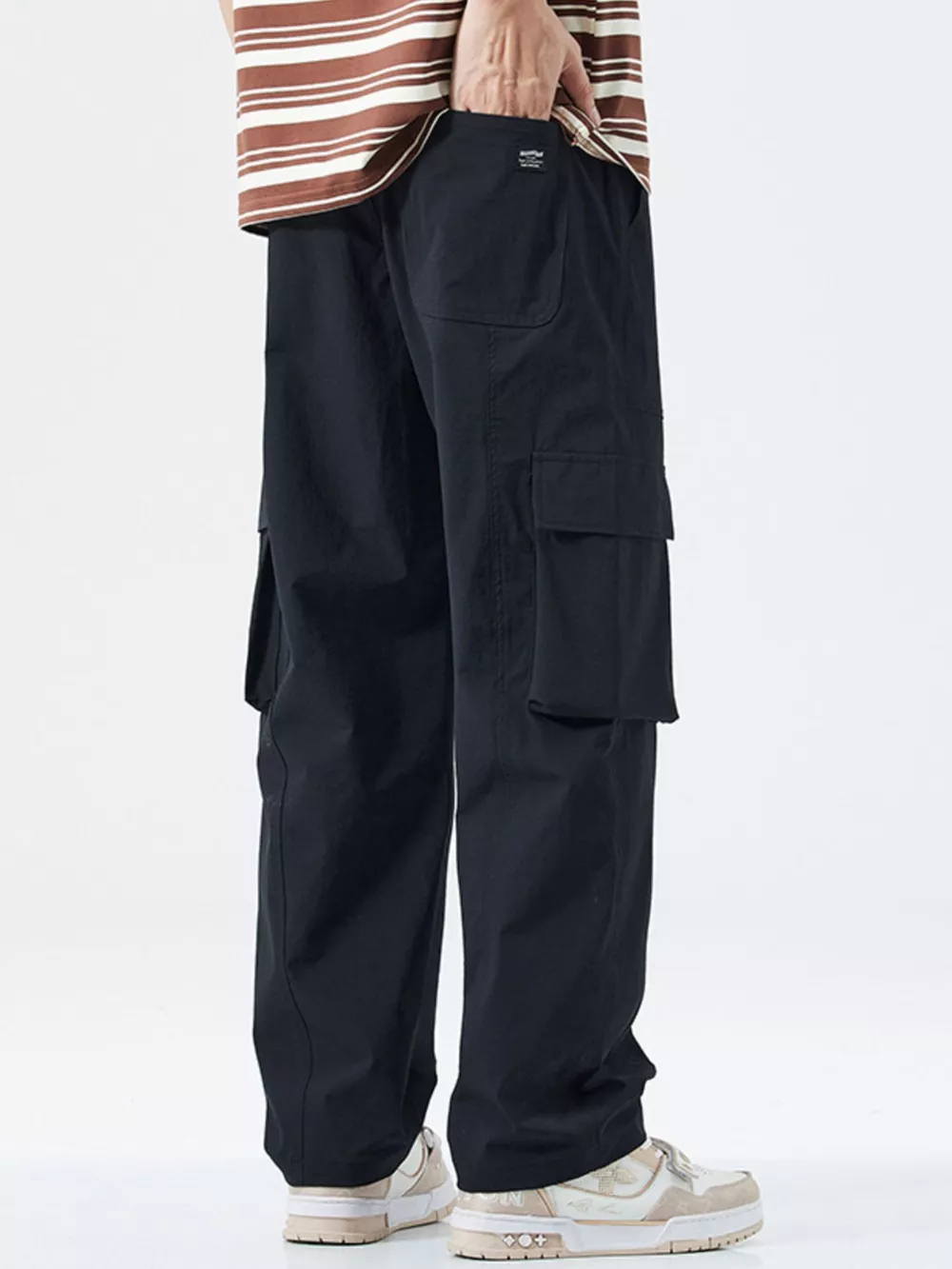 Men's Full Size Relaxed Fit Cargo Pants Plus Size, image 4